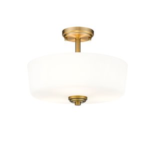 Z-Lite Arlington Brass Traditional Semi Flush Mount