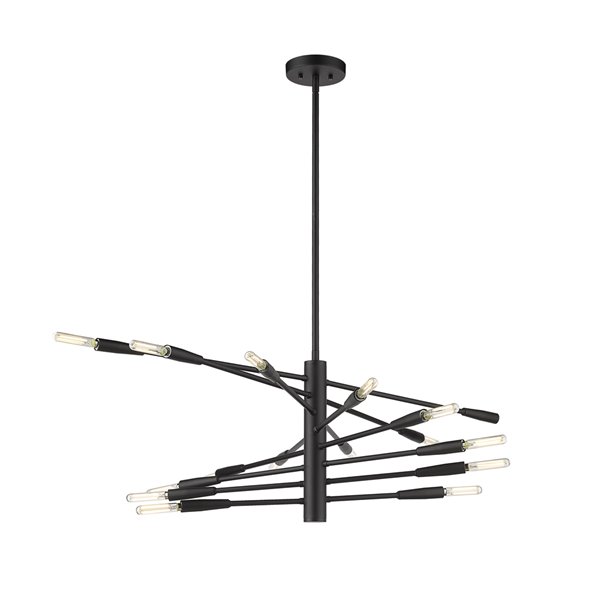 Z-Lite Ascension 16-Light Matte Black Modern/Contemporary Chandelier