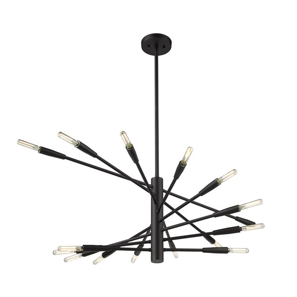 Z-Lite Ascension 16-Light Matte Black Modern/Contemporary Chandelier