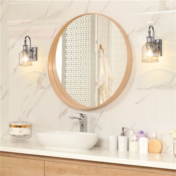 Z-Lite Bryant 8-in W 1-Light Chrome Modern/Contemporary Wall Sconce