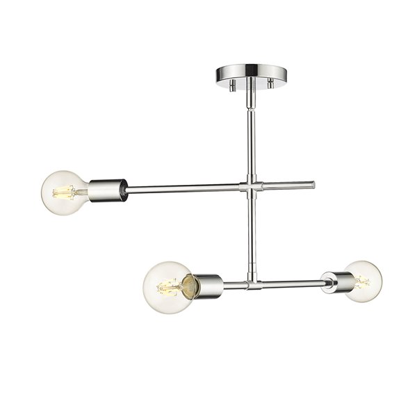 Z-Lite Modernist Chrome Modern/Contemporary Semi Flush Mount