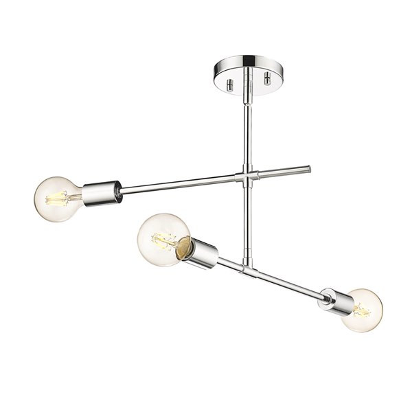 Z-Lite Modernist Chrome Modern/Contemporary Semi Flush Mount