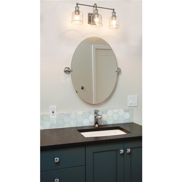 Z-Lite Bryant 3-Light Nickel Modern/Contemporary Vanity Light