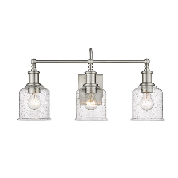 Z-Lite Bryant 3-Light Nickel Modern/Contemporary Vanity Light