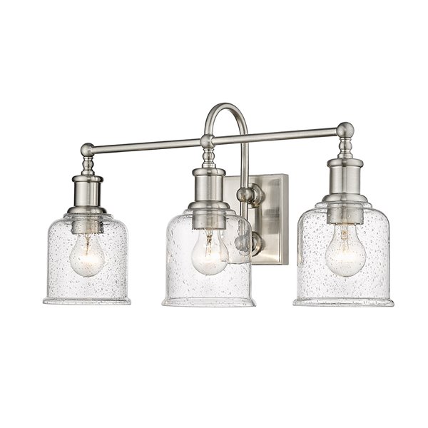 Z-Lite Bryant 3-Light Nickel Modern/Contemporary Vanity Light