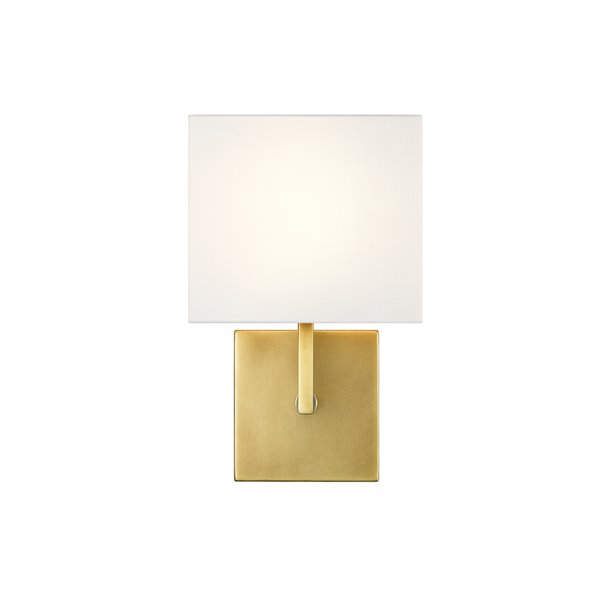 Z-Lite Saxon 7-in W 1-Light Rubbed Brass Traditional Wall Sconce