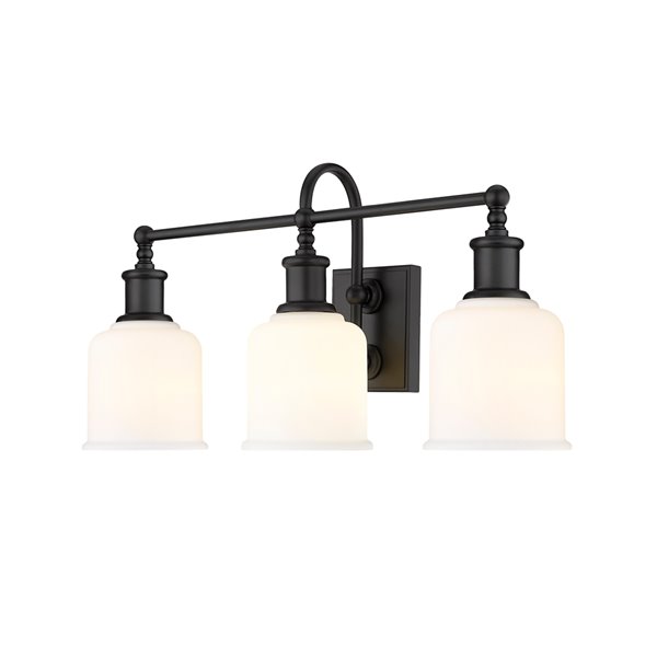 Z-Lite Bryant 3-Light Black Modern/Contemporary Vanity Light