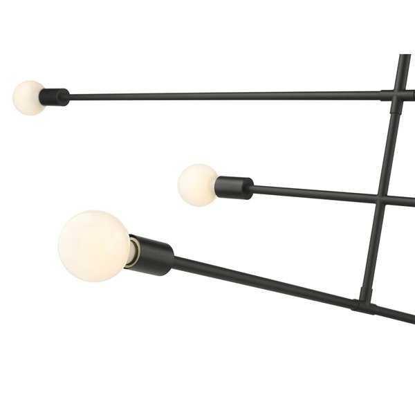 Z-Lite Modernist 5-Light Matte Black Modern/Contemporary Chandelier