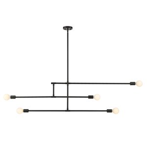 Z-Lite Modernist 5-Light Matte Black Modern/Contemporary Chandelier