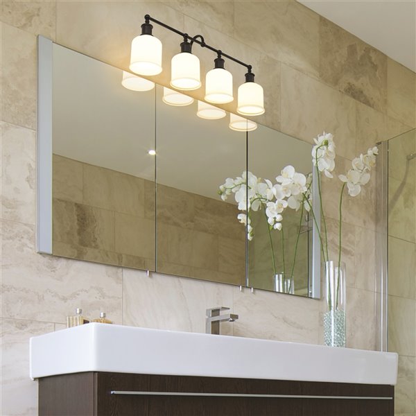 Z-Lite Bryant 4-Light Black Modern/Contemporary Vanity Light