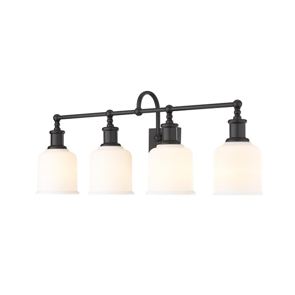 Z-Lite Bryant 4-Light Black Modern/Contemporary Vanity Light