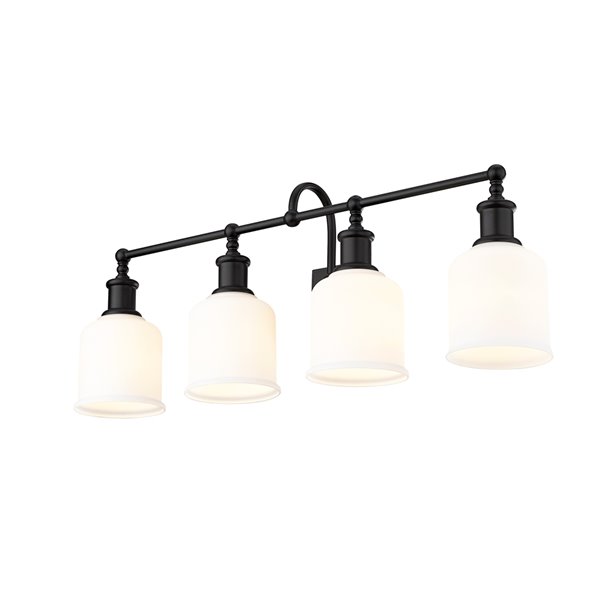 Z-Lite Bryant 4-Light Black Modern/Contemporary Vanity Light