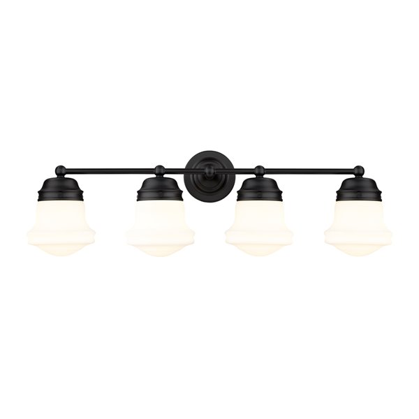 Z-Lite Vaughn 4-Light Black Modern/Contemporary Vanity Light