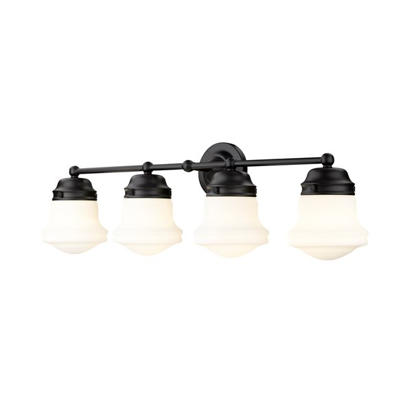 Z-Lite Vaughn 4-Light Black Modern/Contemporary Vanity Light