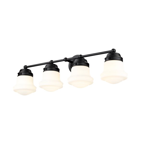 Z-Lite Vaughn 4-Light Black Modern/Contemporary Vanity Light