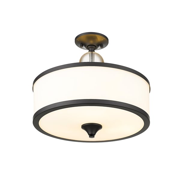 Z-Lite Cosmopolitan Black Traditional Semi Flush Mount