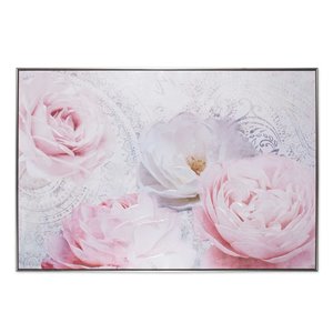 Gild Design House Black Plastic Framed 33-in H x 48-in W Botanical Canvas Hand-Painted Painting