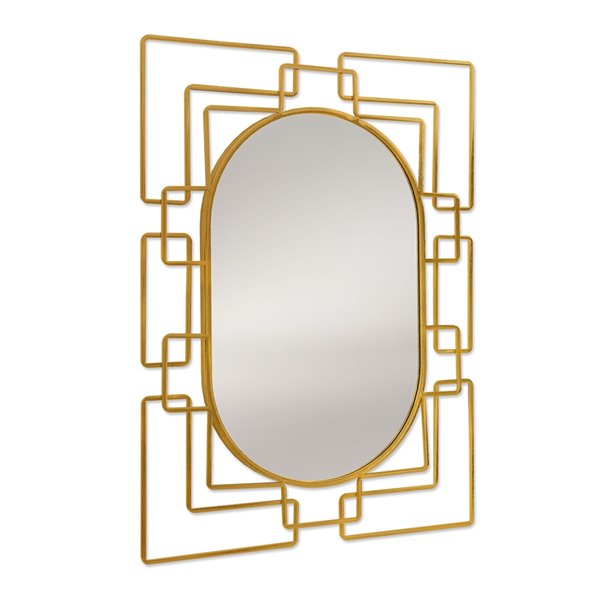 Gild Design House 1-in L X 26-in W Rectangle Gold Framed Wall Mirror