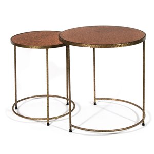 Ensemble de tables d'appoint gigognes ambré par Gild Design House