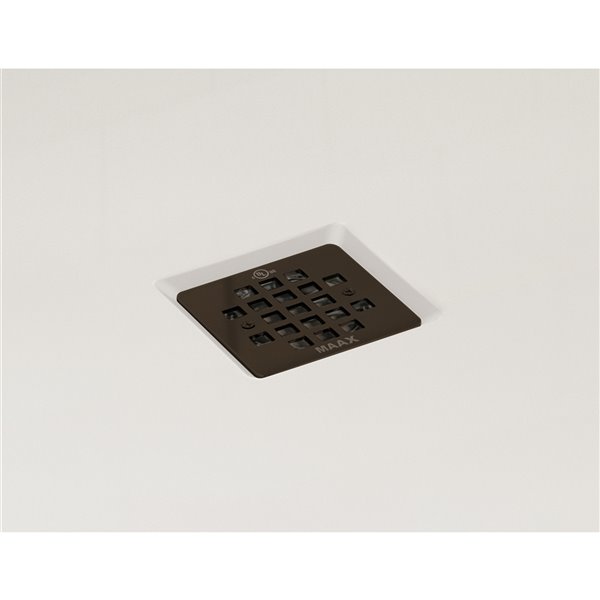 MAAX Dark Bronze Metal Square Shower Drain Grid