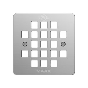 MAAX Chrome Metal Square Shower Drain Grid