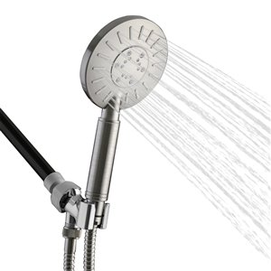 AKDY Brushed Nickel 3-Spray Rain Handheld Shower Head 2 GPM (7.6 LPM)