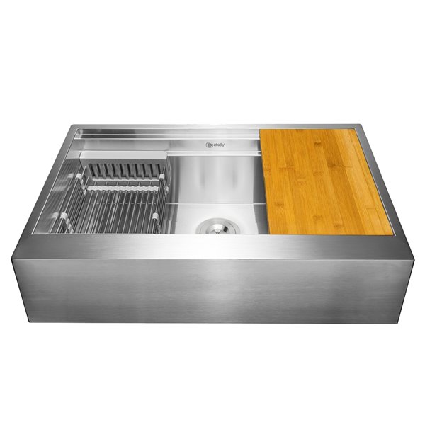 AKDY Undermount Farmhouse 30 In X 20 In Stainless Steel 1 Bowl   330783761 MainImage 001 L 