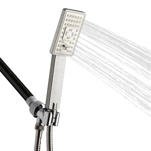 AKDY Brushed Nickel 2-Spray Rain Handheld Shower Head 2 GPM (7.6 LPM)