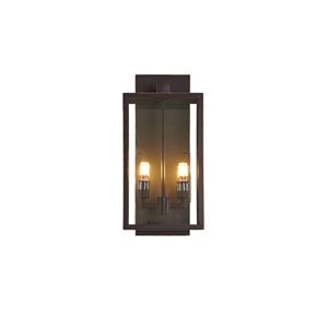 Design Living 9.75-in W 2-Light Bronzed Black Modern/Contemporary Wall Sconce
