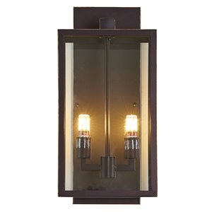 Design Living 9.75-in W 2-Light Bronze/Black Modern/Contemporary Wall Sconce
