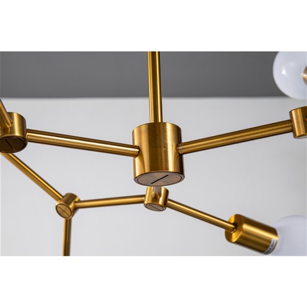 Design Living 9-light Antique Gold Modern/Contemporary Chandelier