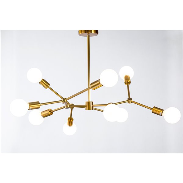 Design Living 9-light Antique Gold Modern/Contemporary Chandelier