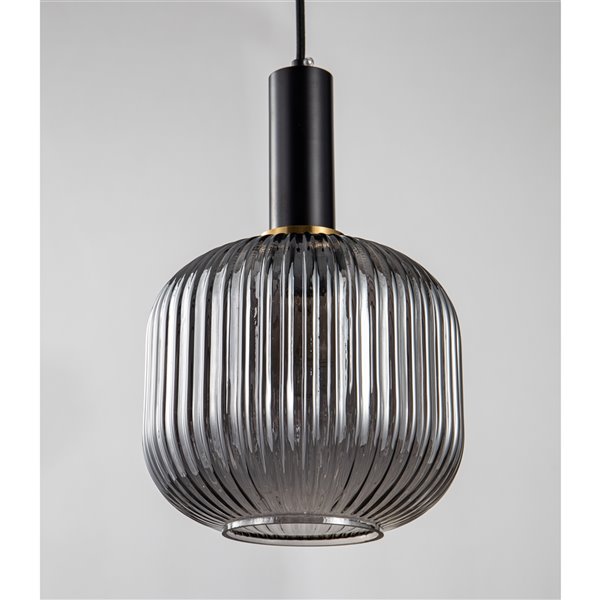 Design Living Black & Antique Gold Modern/contemporary Geometric Incandescent Mini Pendant Light