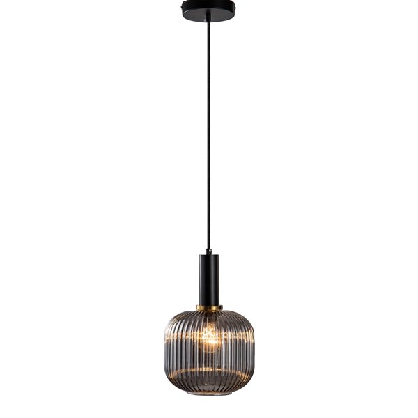 Design Living Black & Antique Gold Modern/contemporary Geometric Incandescent Mini Pendant Light