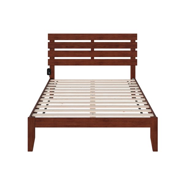 AFI Furnishings Oxford Full Bed with USB Turbo Charger - Walnut