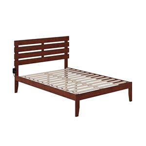 AFI Furnishings Oxford Full Bed with USB Turbo Charger - Walnut