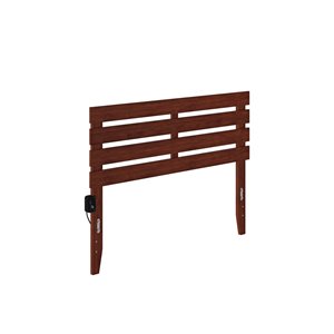 AFI Furnishings Oxford Full Headboard with USB Turbo Charger - Walnut