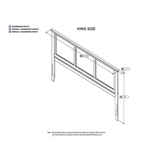 AFI Furnishings Madison Headboard - King - White