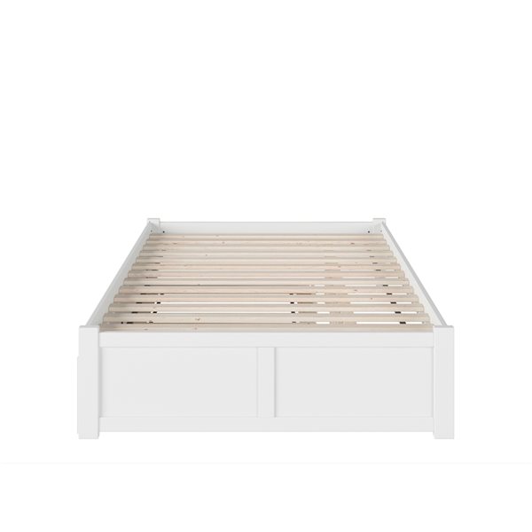 AFI Furnishings Concord Queen Bed with Footboard and Trundle -White