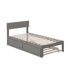 AFI Furnishings Boston Full Bed with Trundle - Grey