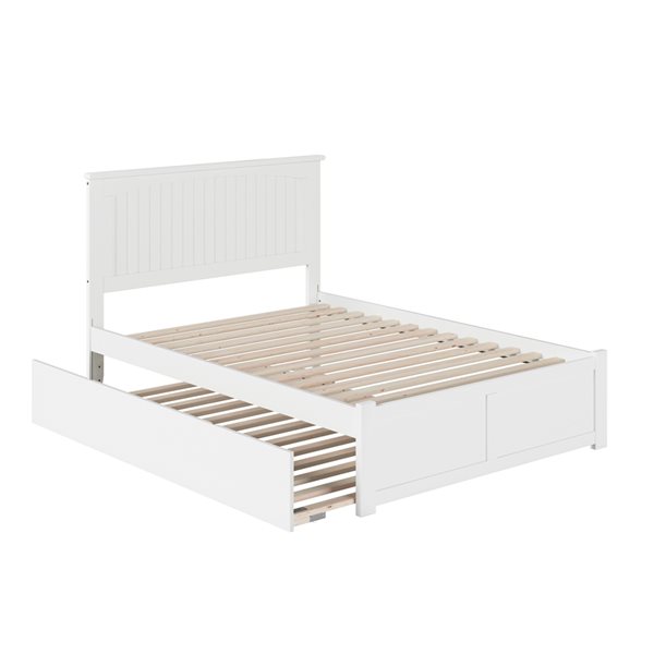 AFI Furnishings Nantucket Full Bed with Footboard and Trundle - White