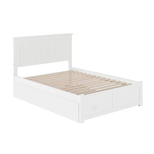 AFI Furnishings Nantucket Full Bed with Footboard and Trundle - White