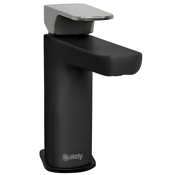 Akdy BF002-8 Matte Black/Brushed Gun Black 1-Handle Single Hole Bathroom Sink Faucet
