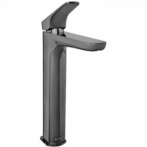 Akdy BF003-6 Brushed Gun Black 1-Handle Vessel Bathroom Sink Faucet