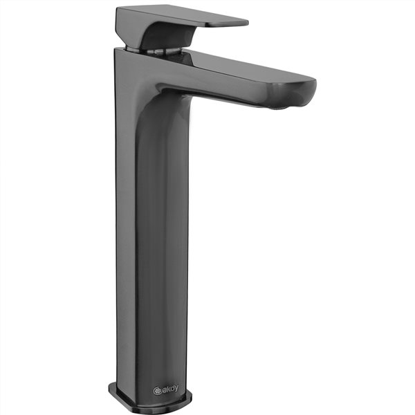 Akdy BF003-6 Brushed Gun Black 1-Handle Vessel Bathroom Sink Faucet