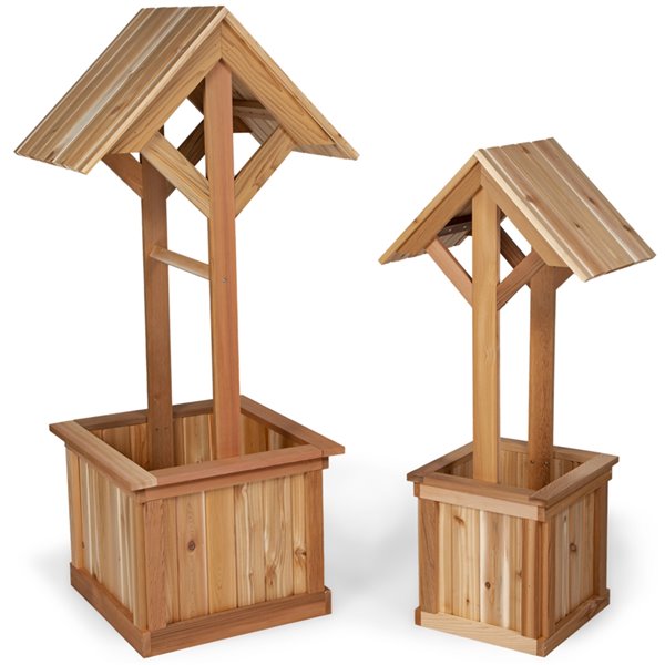 All Things Cedar 28-in W x 61-in H Wishing Well Natural Cedar