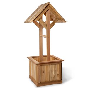 Maison d'oiseau en cèdre de All Things Cedar naturel, 5,5 po x 7 po x 7,5  po BH05