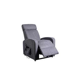 Chaise d'appoint polyester moderne gris Codex de HomeTrend, ens. de 1