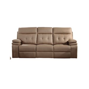 Canapé moderne inclinable Arrow faux cuir brun pâle de HomeTrend