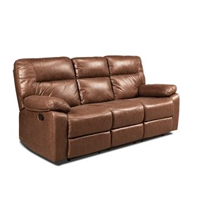 Canapé moderne inclinable Glover microfibre brun de HomeTrend